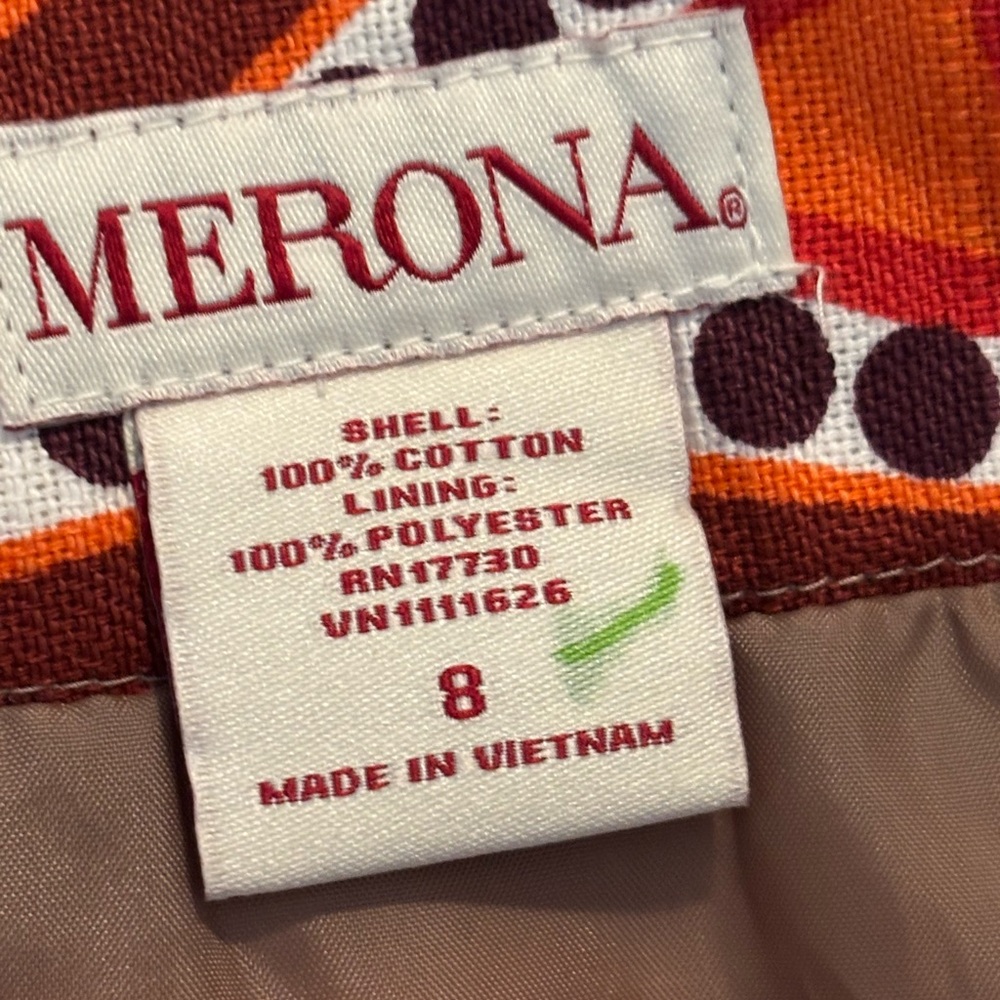Merona Orange Brown Mini Skirt Resort Wear - Picture 3 of 11